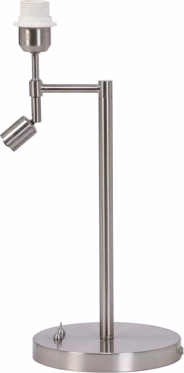 Light en Living Montana Tafellamp zilver metalen cilinder B/D/H: 20 x 20 x 48 cm