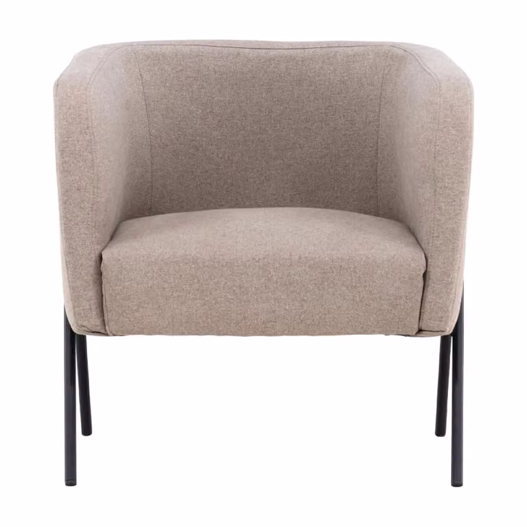 Nest of Nora Stoffen fauteuil met metalen poten - Beige