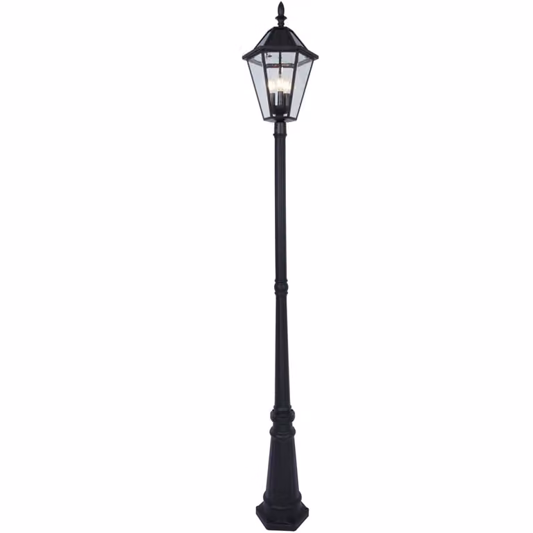 Lutec London Klassieke Solar Tuinlantaarn in Grijs of Zwart