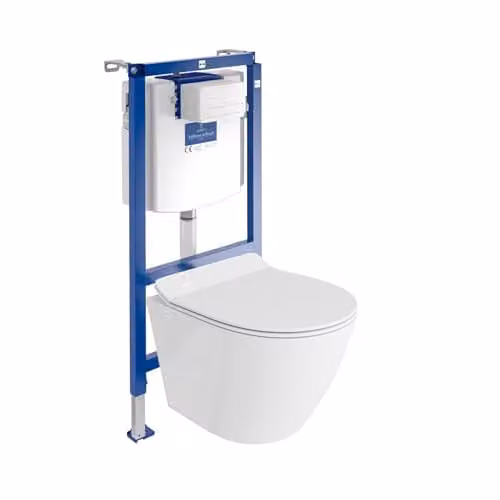 Villeroy&Boch ViConnect H112 Complete Toiletset met Sogo Slim Hangtoilet en Bedieningspaneel Wit