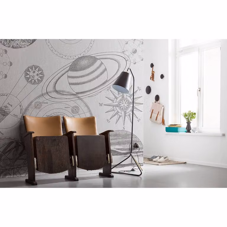 home24 Vlies-fotobehang Cosmos Sketch B: 300 cm, H: 280 cm