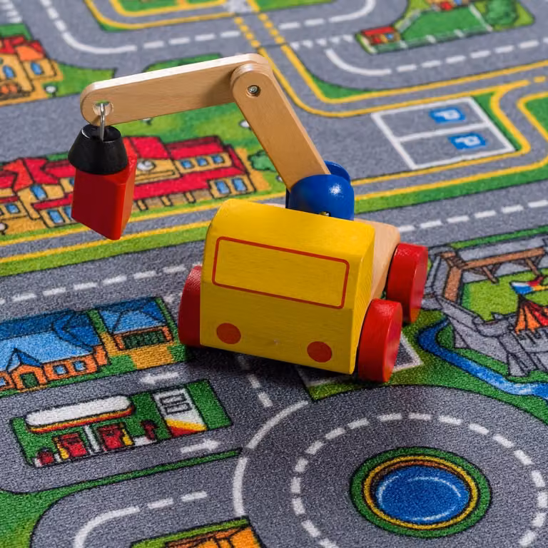 Kinderspeeltapijt Avonturenland Kleurrijk Abstract Vloerkleed voor de Kinderkamer