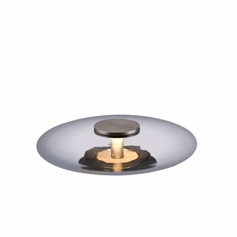 Paul Neuhaus Pure Vitrum Design LED tafellamp - Grijs - Glas en Aluminium - Dimbare Touchbediening