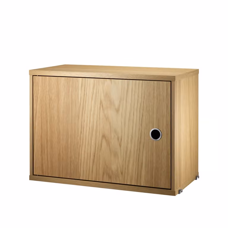 String kast met deuren in eikenhout, bruin, B: 58 cm, D: 30 cm