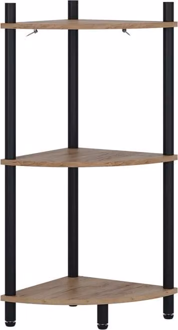 Vicco Bivio Hoekrek Eik goud/antraciet met 3 opbergvakken, Breedte: 29 cm, Hoogte: 72 cm