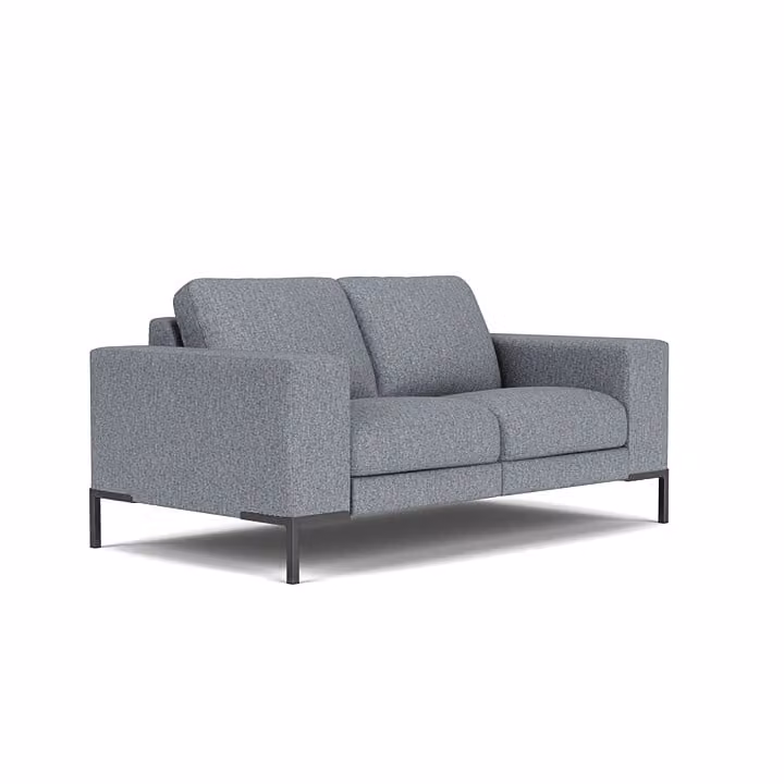 Prominent Relaxbank Senso 2,5-Zits - Lichtblauw - Stof - Met verstelbare hoofdsteun en relaxfunctie