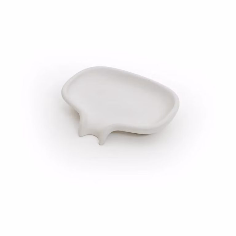 Bosign Soap Saver Flow zeepbakje met afdruipfunctie beton Wit