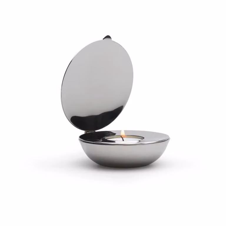 Design House Stockholm Shell theelichthouder nikkel