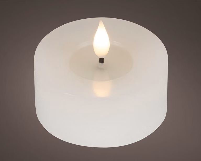 Lumineo Led theelicht met 3D vlam wit