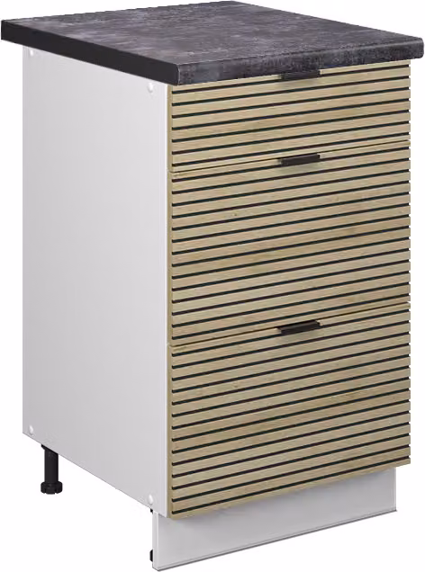 Vicco Keukenonderkast Fame-Line Eiken paneel Antraciet 50 cm