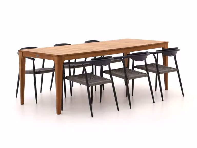Manifesto Furniture Diningset Manifesto voor 6 personen, Bruin Teakhout, Moderne Tuinset