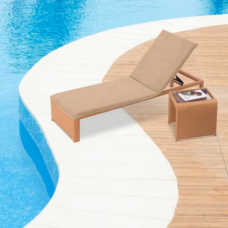 Badstof overtrek voor ligstoelen van 100% katoen, B/D: 200 x 75 cm