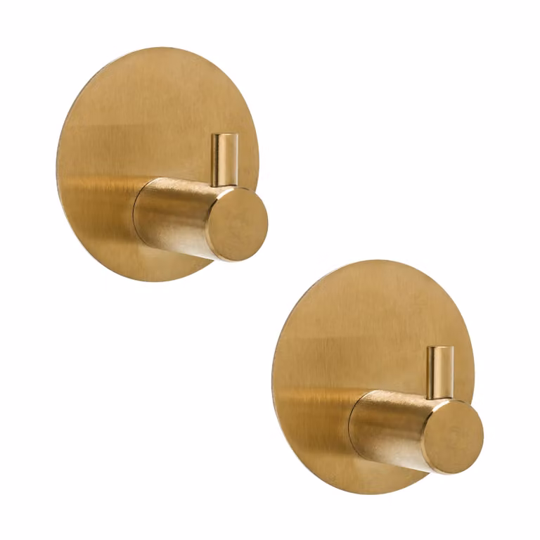XIVADA Roma Handdoekhaakjes - RVS - Goud - Set van 2