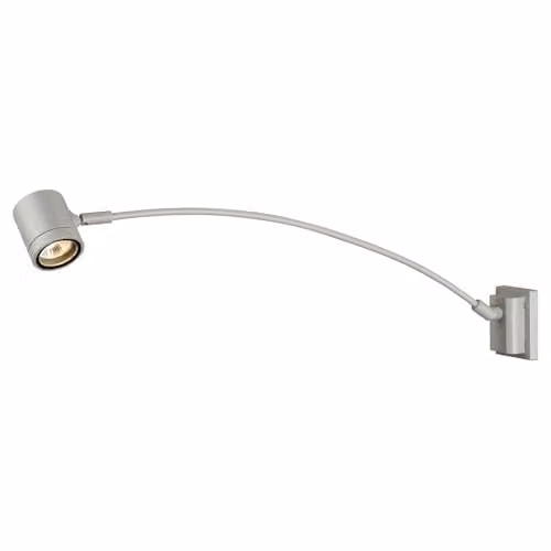 SLV New Myra Display Curved Gevelspot - Zilvergrijs - Aluminium - IP55 - GU10
