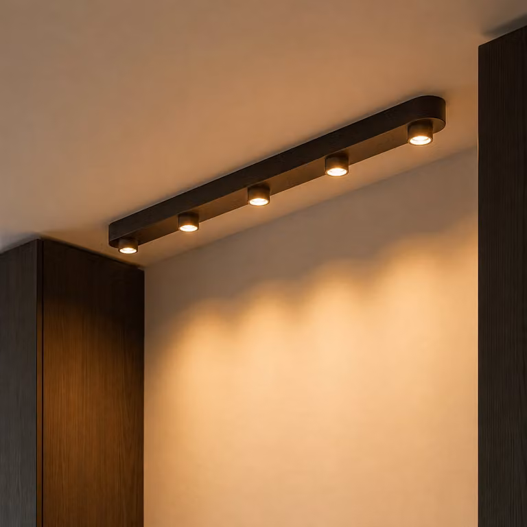 Lyora 5-lichts opbouwspot Bar Sienna bruin aluminium