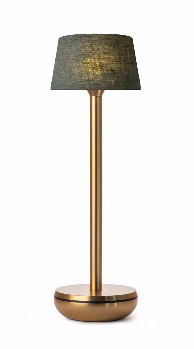 Humble Humble oplaadbare tafellamp Air Gold/Emerald Linen - HUMTL00507