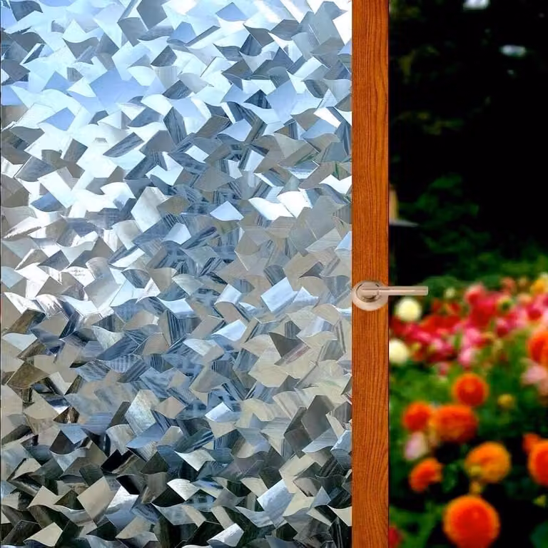 Zelfklevende ondoorzichtige regenboog glitter raamfolie voor inkijkbescherming - 75 x 200 cm - kleurrijk decoratief