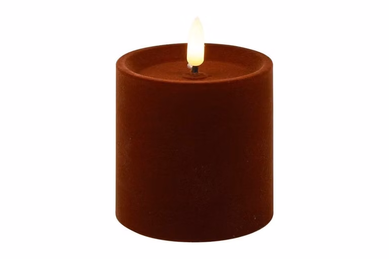Countryfield Ledkaars Lyon Donkerbruin Velvet D: 7,5 cm, H: 7,5 cm
