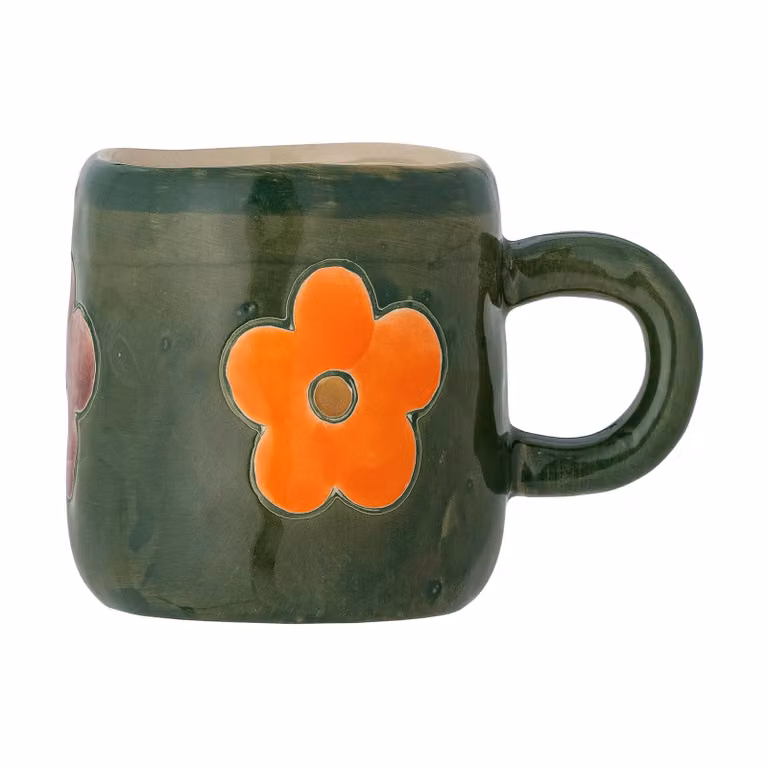 Bloomingville Mini Addy mokken groen set van 6 stuks, 130 ml