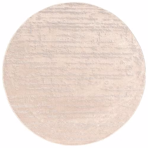 Tesso Living Rond Vloerkleed Beige - Scandinavisch Design - Laagpolig Tapijt voor Woonkamer