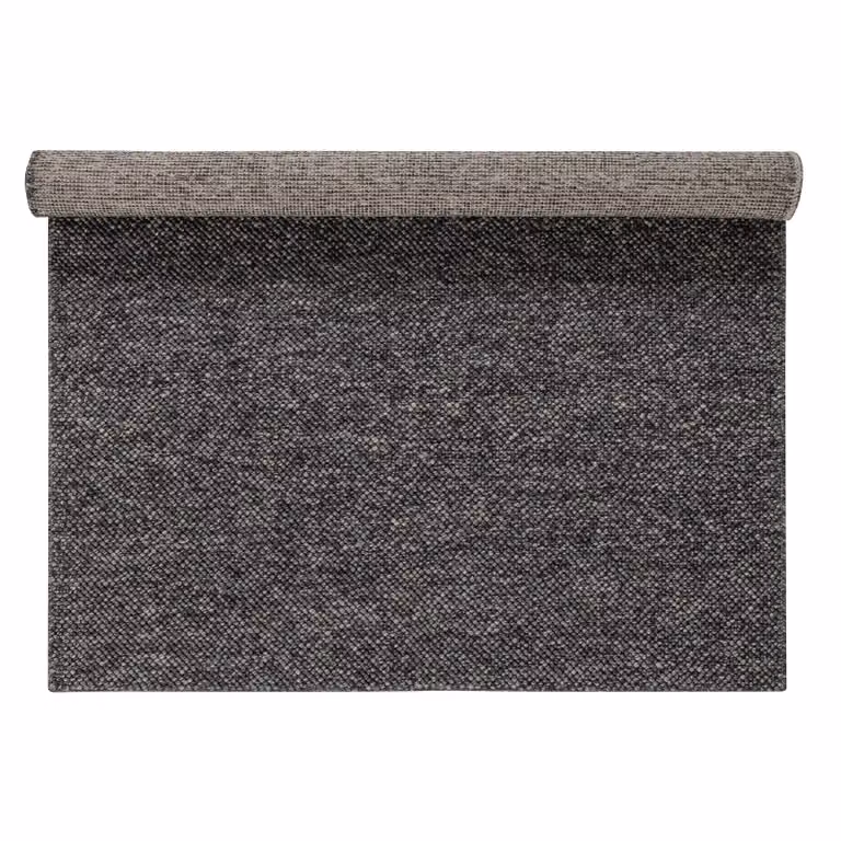 Scandi Living Flock vloerkleed donkergrijs 170 x 240 cm