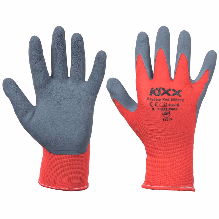Kixx handschoen rocking red maat 8