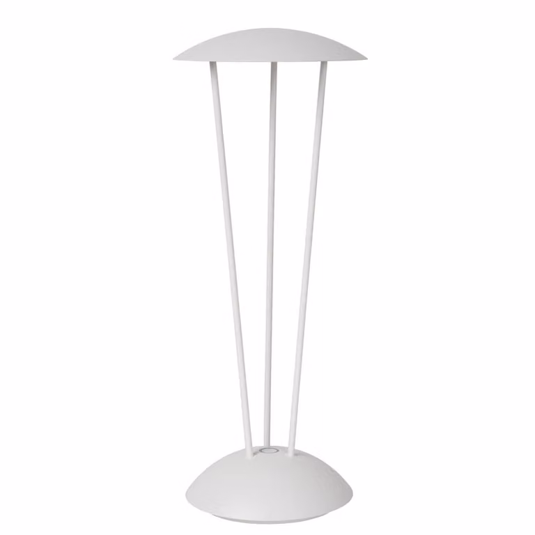 Lucide Renee Design Tafellamp Wit - Oplaadbaar - Aluminium
