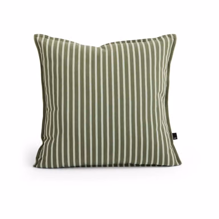HAY Terrazza kussen Olive bold stripe, groen, 50 x 50 cm