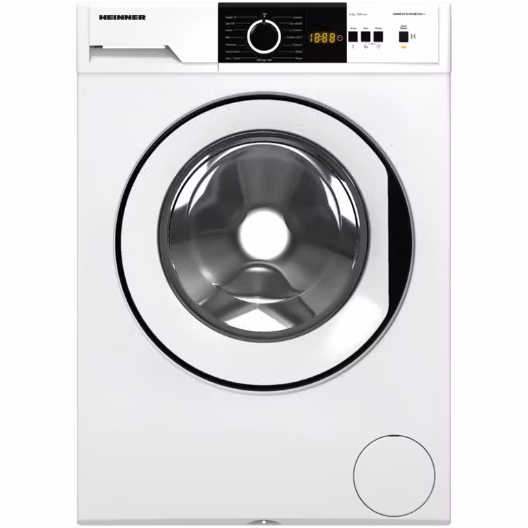 Heinner HWM-VT1610SMCHD++ Slanke Wasmachine 6 kg, 1000 tpm, LED-display, Eco Logic, Wit
