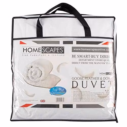 Homescapes Kinderdekbed met Ganzendons en Veren, Warmteklasse 3, 120 x 150 cm