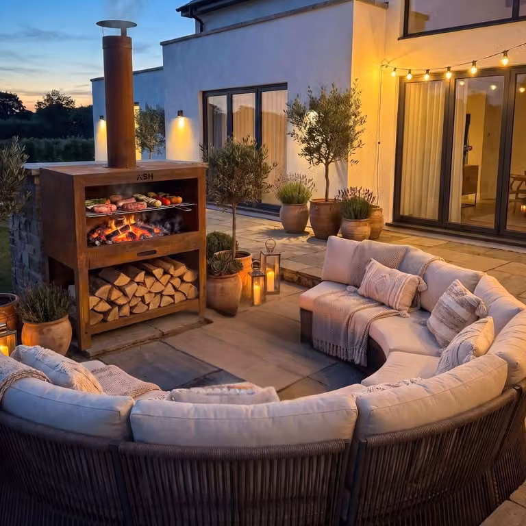 ASH Firegrill 2-in-1 BBQ en buitenhaard van cortenstaal