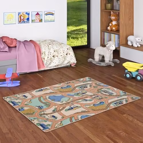 Snapstyle Straat Speeltapijt voor Kinderen - Dino Wereld - Groen