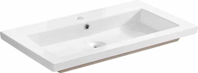 AC-Déco Keramische opzetwastafel Spirit, Glanzend Wit, Breedte: 100 cm