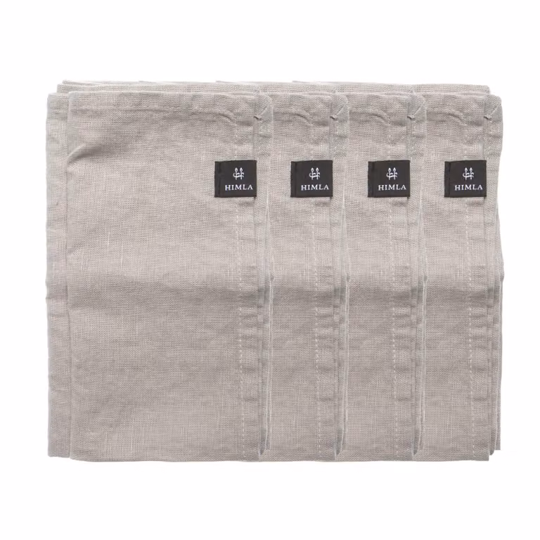 Himla Sunshine servet 4-pack Ash lichtgrijs