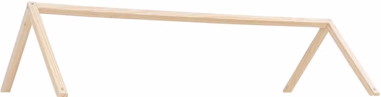 Notio Living SquareLine Canopy van grijs grenenhout, 90 x 200 cm