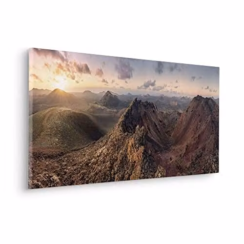 Komar Keilrahmenbild Primeval Days Canvas Wanddecoratie Landschap Bruin Multicolour B: 90 cm