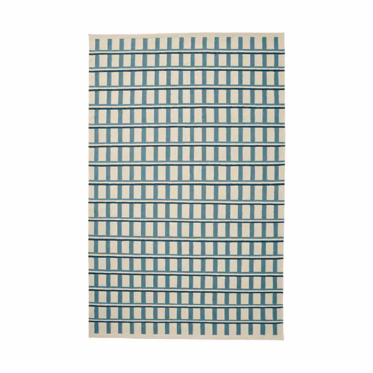 Chhatwal & Jonsson Mysore wollen vloerkleed - Off white-heaven blue - 180 x 270 cm