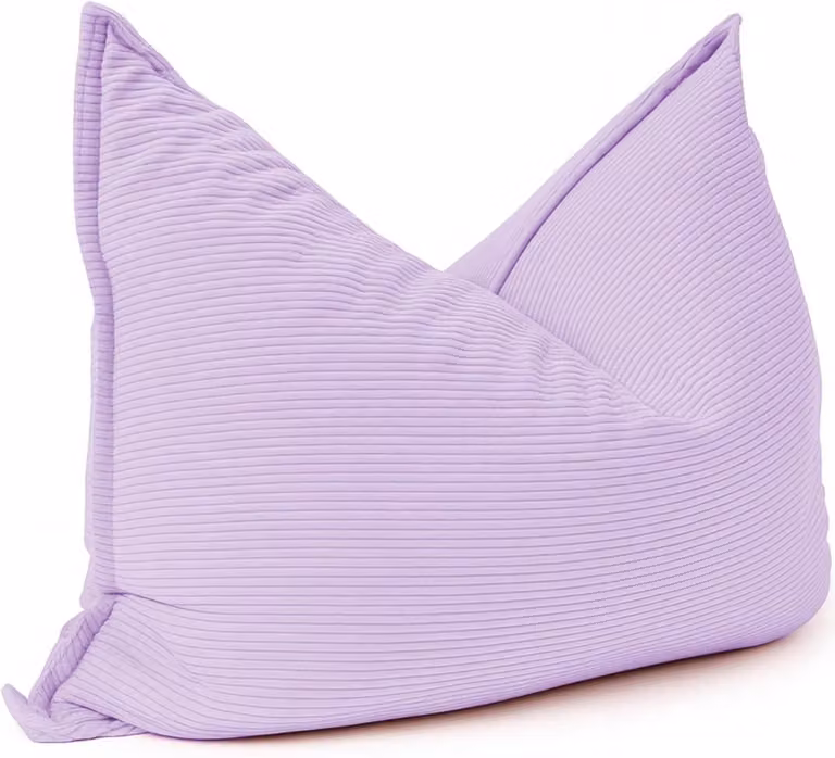 Lichtpaarse XXL Zitzak Sofa met afneembare corduroy hoes, B: 180 cm, D: 140 cm