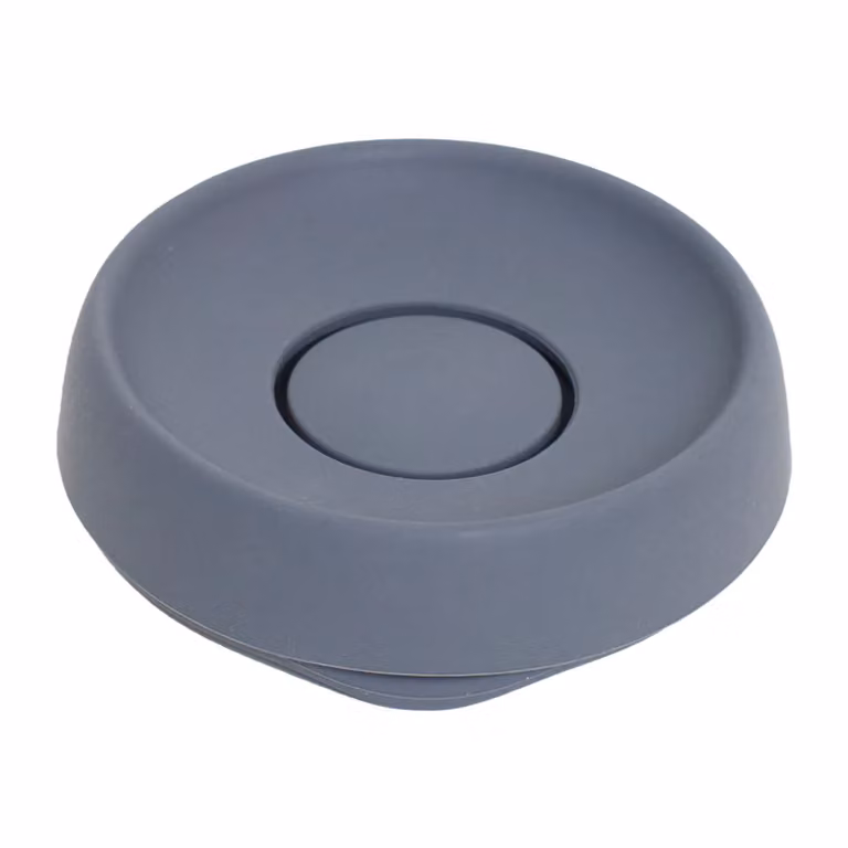Bosign Zeepbakje met verborgen afvoertuit van silicone, medium, Grafiet