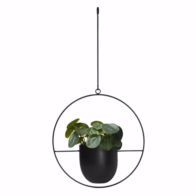 QUVIO Hangende bloempot van metaal - Diameter pot: 14 cm