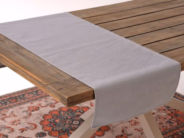 Madison Tafelloper Grijs/Antraciet Polyester B/D: 140 x 50 cm