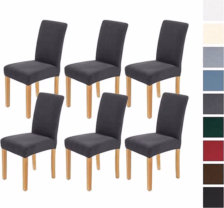 Set van 6 stoelhoezen voor eetkamerstoelen