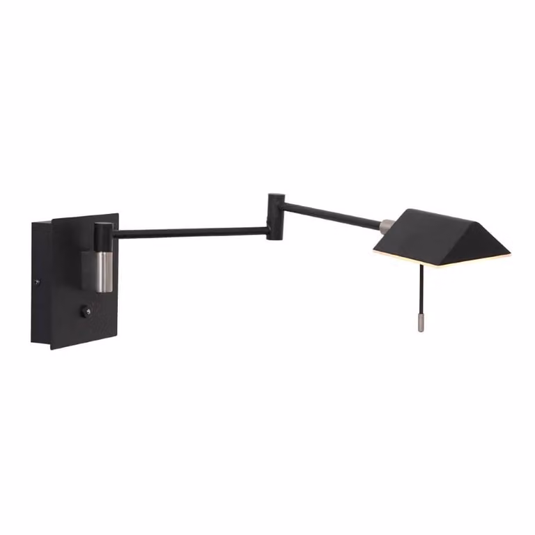 Steinhauer Retina zwarte wand leeslamp van metaal