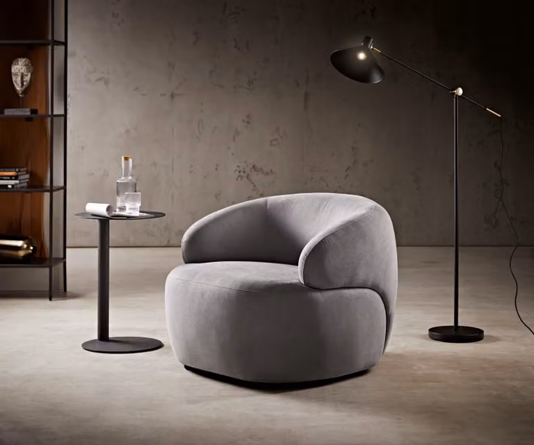 DELIFE Loungestoel Nova Grijs Microvezel