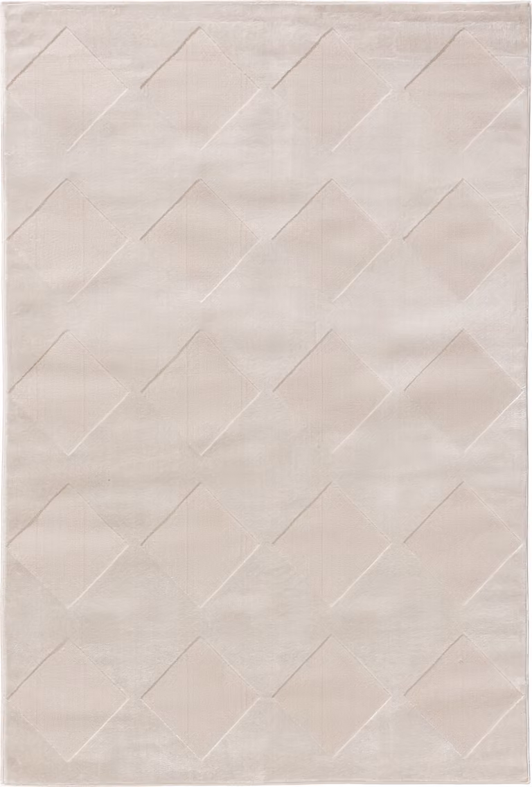 Interiyou vloerkleed Cannes, crème, geometrisch Scandinavisch design, B/D: 380 x 280 cm