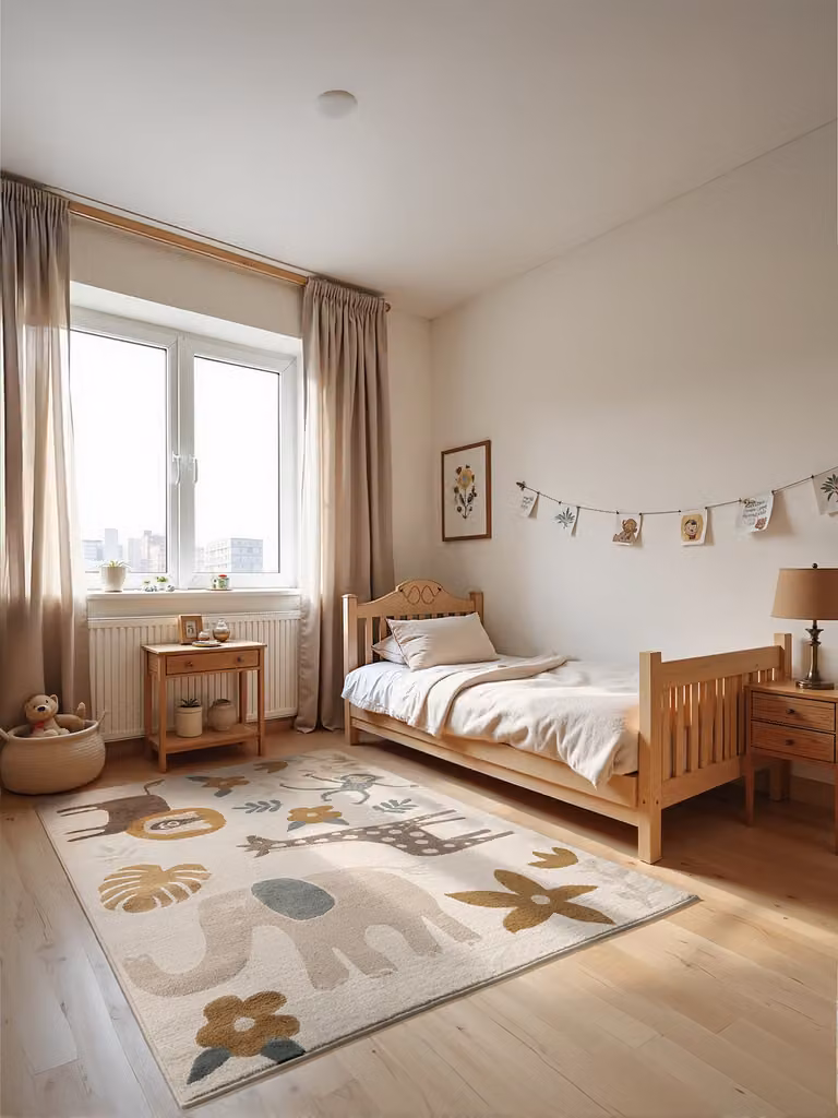 home24 Kinderkleed Animal Safari beige, Breedte: 120 cm, Lengte: 170 cm