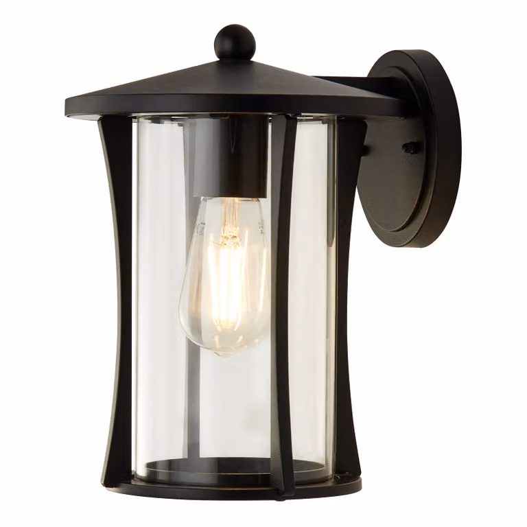 Design buitenlamp Pagoda Searchlight zwart B: 20 cm, D: 28 cm, H: 20 cm