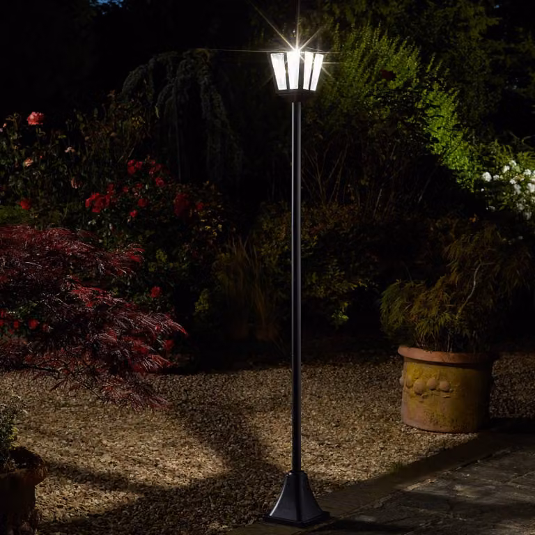 Smart Garden Products Whitehall 365+ Solar Tuinlamp - Zwart - Modern LED - Dimbaar