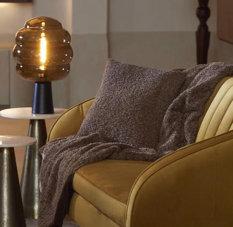 Light en Living Plaid BODI bruin 152 x 127 cm