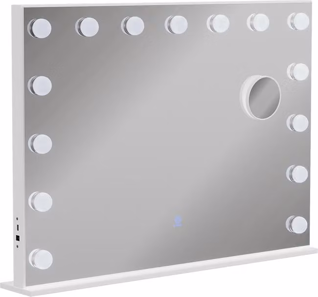 Vicco Greta Kaptafel met LED-verlichting Wit 58 x 47 cm